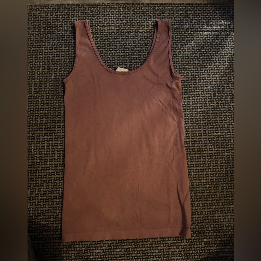 C’est Moi Brown Bamboo Stretchy Layering Tank